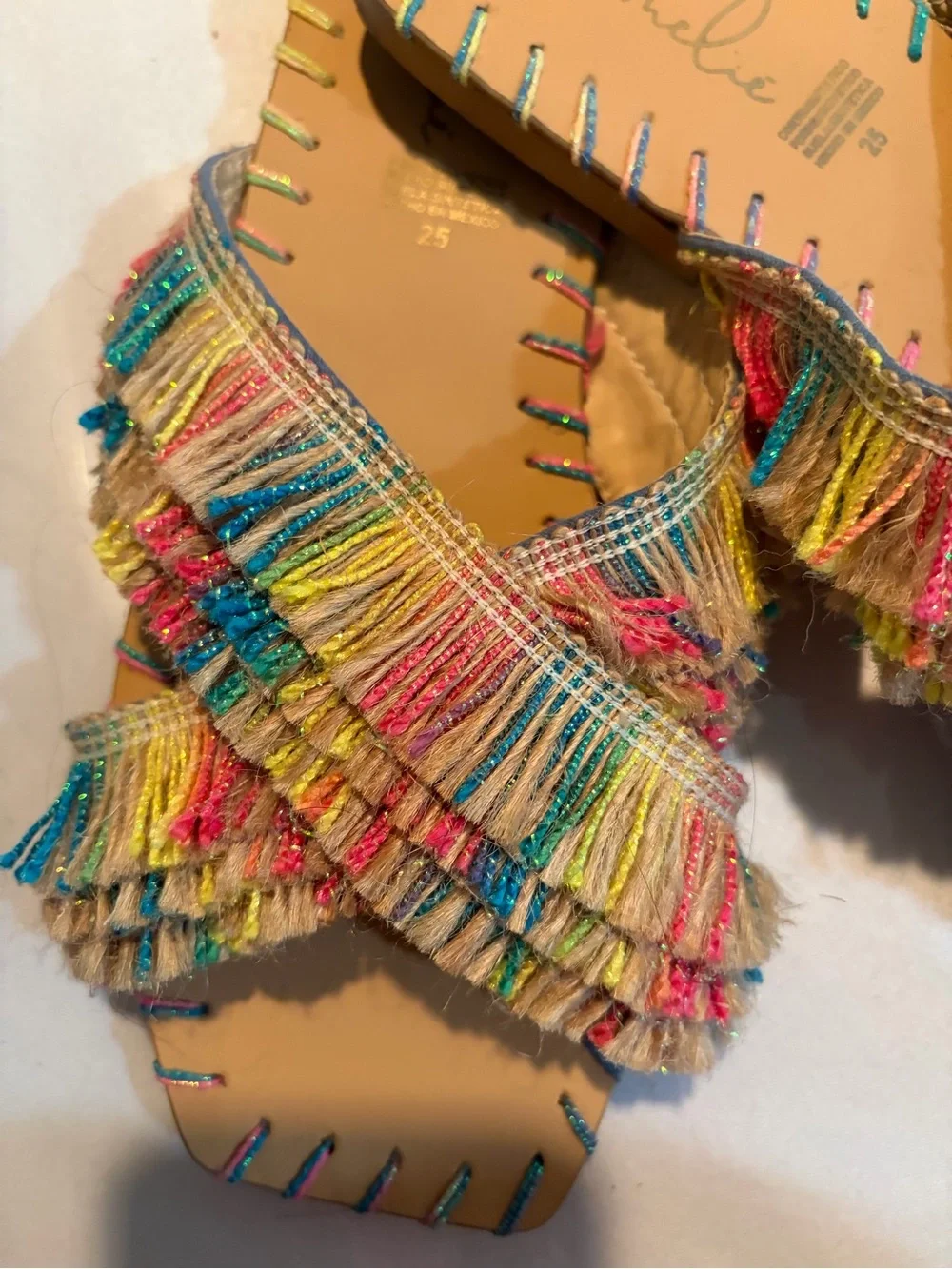 Women’s Multi-Color Fringed Slide Sandals - Casual Summer Slip-Ons